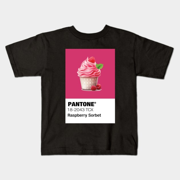 Raspberry Sorbet ice cream Kids T-Shirt by vectrus